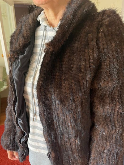 Полушубок шиншилла и лиса