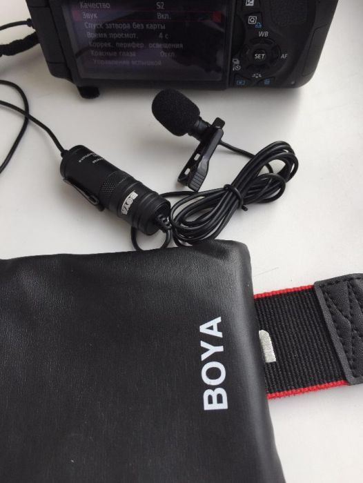Микрофон петличный,капсюльный фирмы Бойя для фото и видео камер