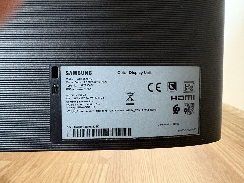 Monitor Samsung 27 inch