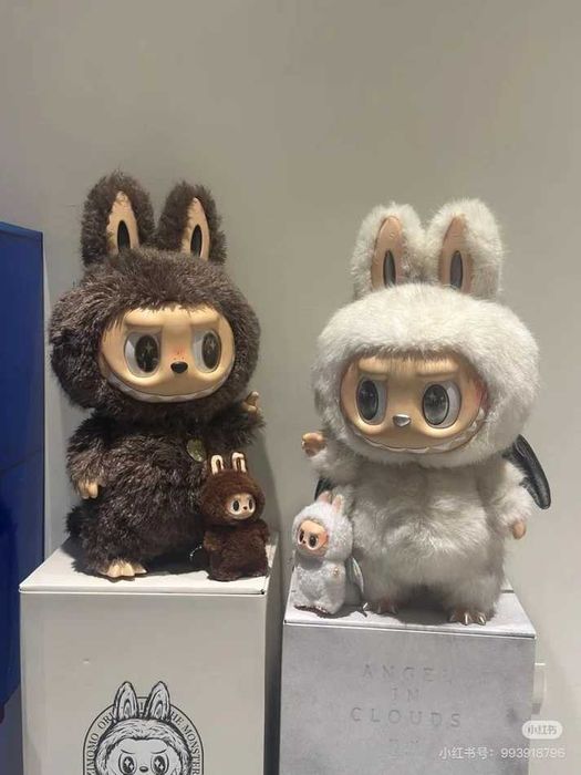 Labubu Zimomo 58см Бяло или Кафяво- Голямо плюшено Лабубу The Monsters