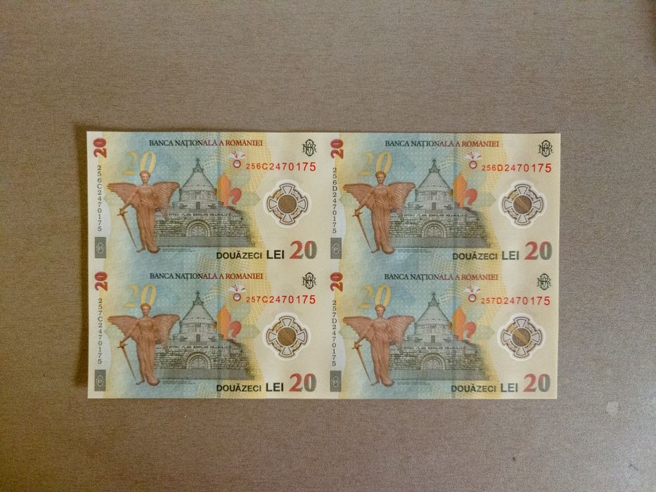Coala cu bancnote de 20 lei emisă de BNR
