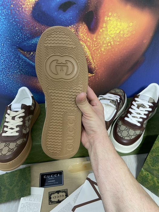 Adidasi Gucci GG piele naturala 100% Full Box colectie noua