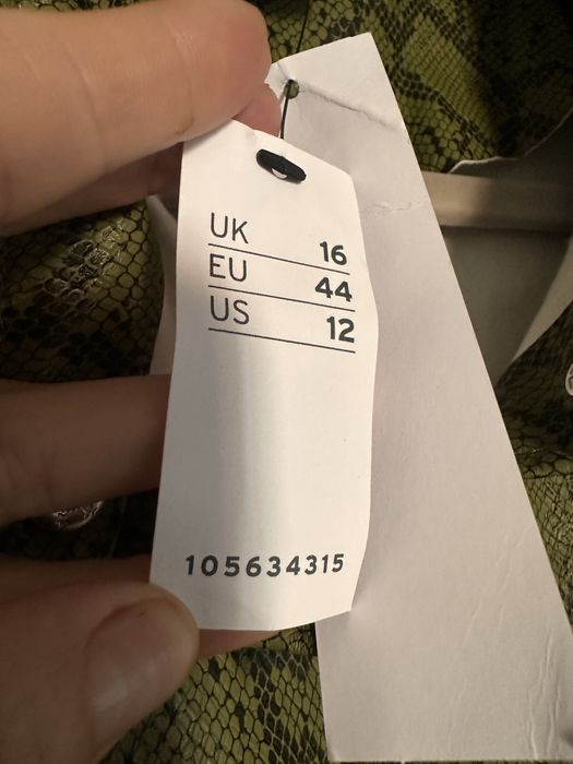 Topshop tricou imitatie piele verde marime M/L