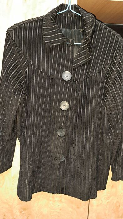 Costum gros Sacou/jacheta de raiat negru cu dungi+ pantaloni