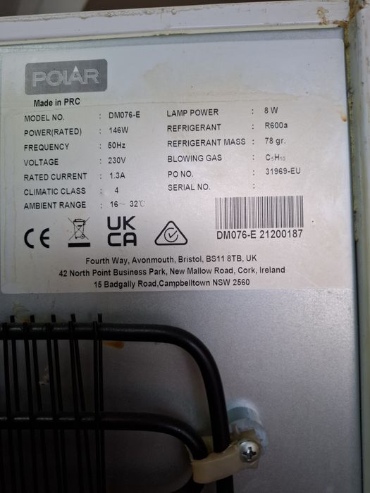 Frigider Vitrina profesională