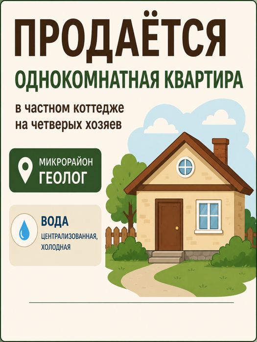Продается однокомнатная