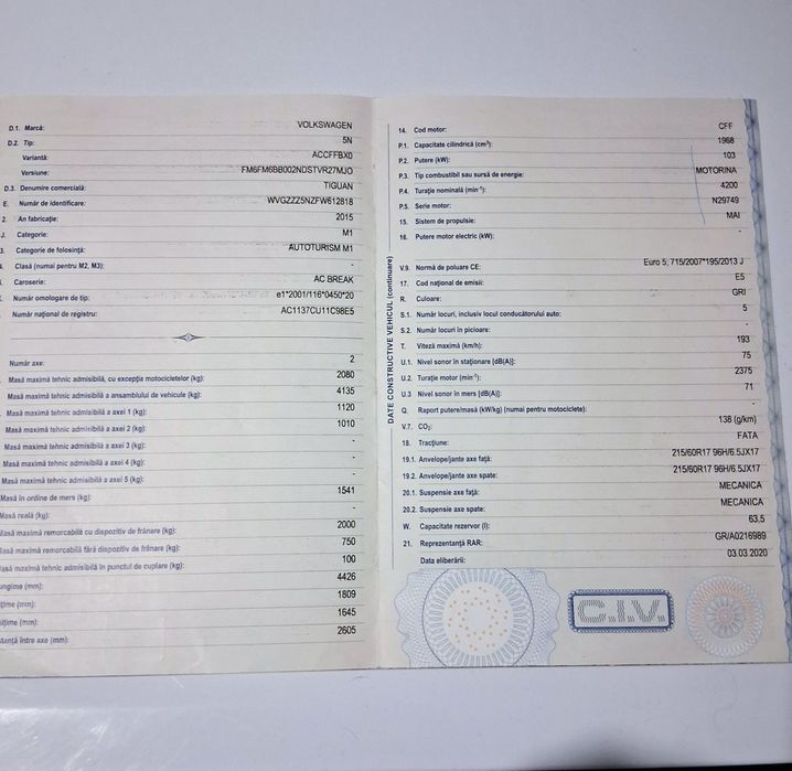 Vând Volkswagen Tiguan 60000 lei