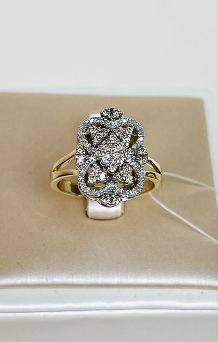 Золотое кольцо с бриллиантами 585 Ереван