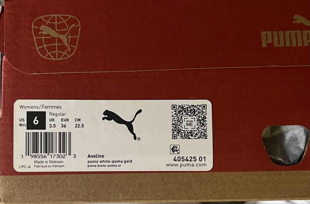 Оригинальные кроссовки puma 36 размер.