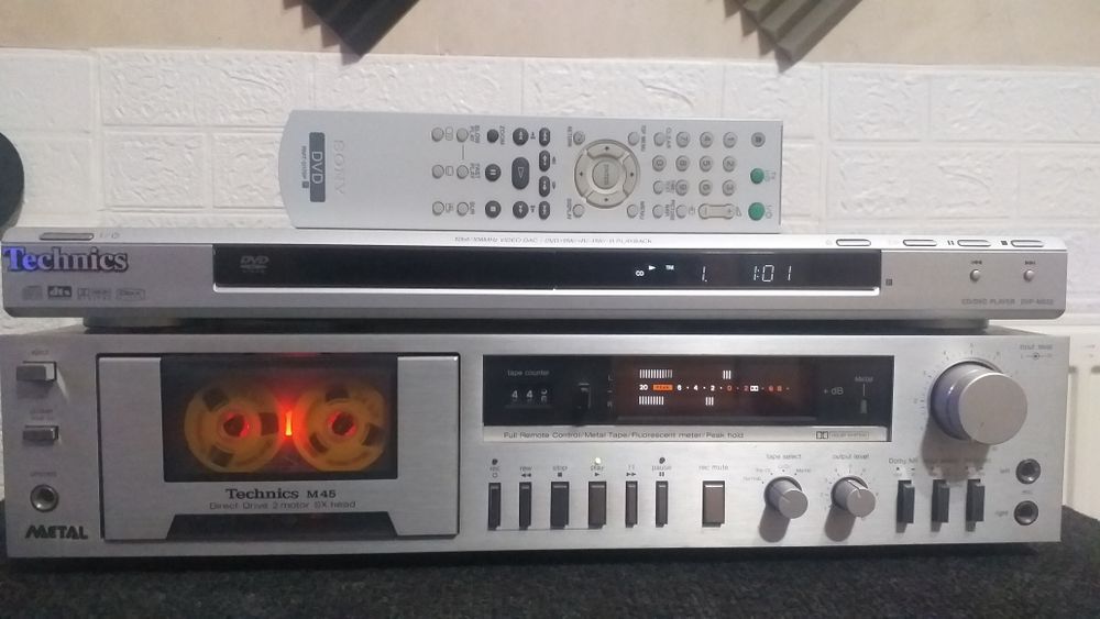 Technics M45 deck si dvd Sony DVP-NS32 telecomanda
