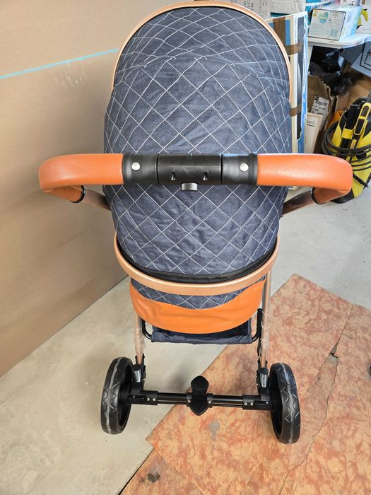 Бебешка количка 3 в 1, синьо