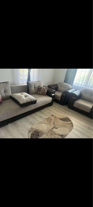 Set canapea extensibila cu 2 fotolii