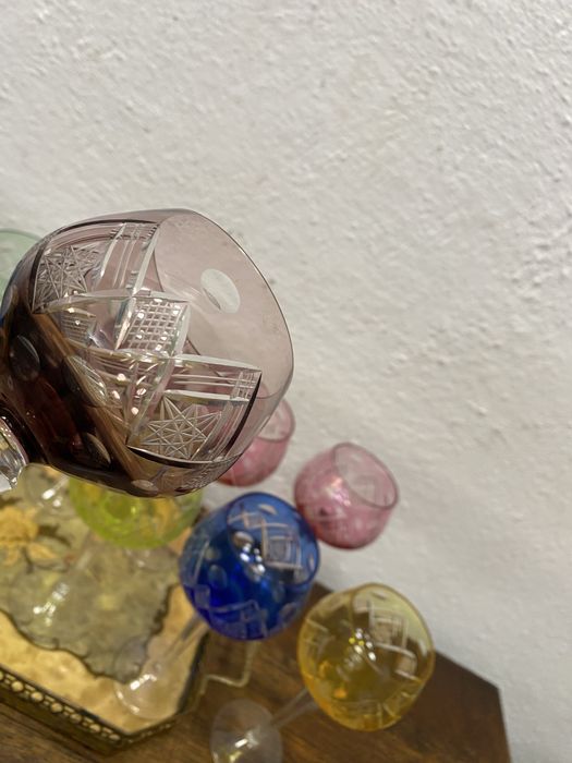 Кристални чаши за вино на бохемия