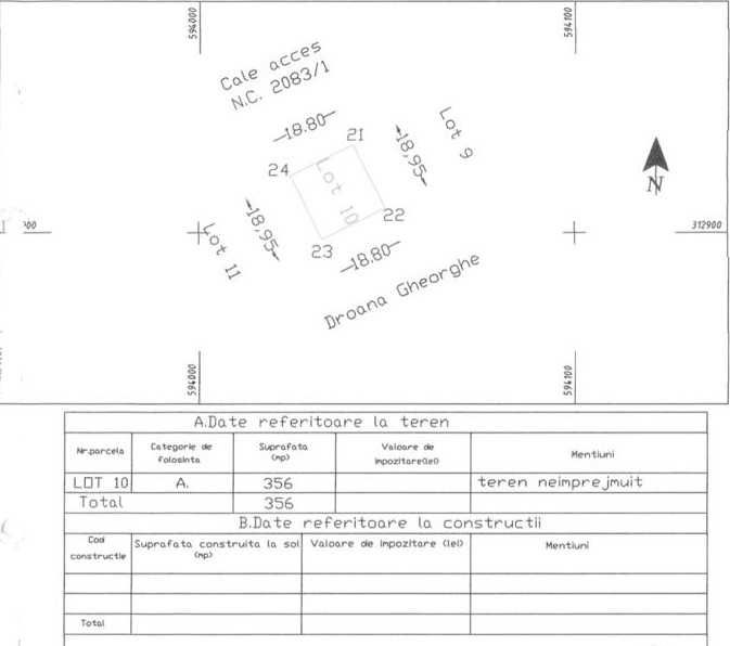 Vand teren 881 mp pe Strada Occidentului, Berceni