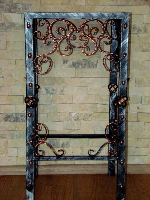 Mobilier baie FIer Forjat / stil industrial.Oglinda si suport chiuveta