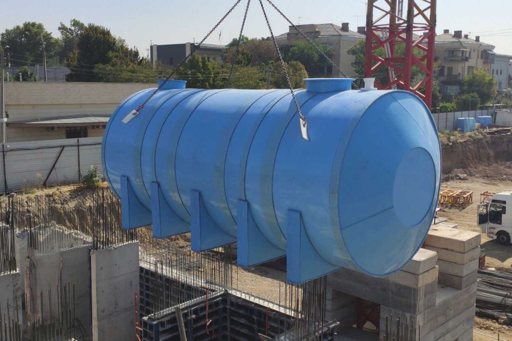 Эко ёмкость горизонтальная пластик ПП 25м3, тонн 25000 литров для воды