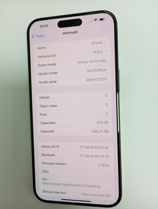 iPhone 15  Pro  Max  /512 gB /Baterie 85