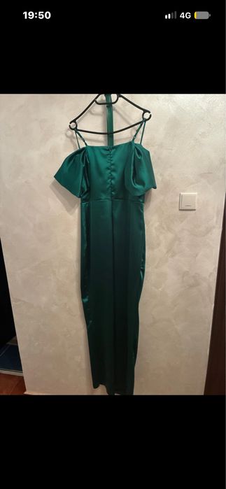 Rochie satin verde