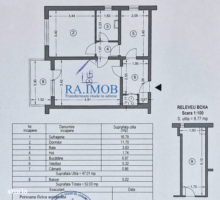 Apartament 2 camere, et4/4, Ghe.Gr.Cantacuzino - 59000 euro negociabil