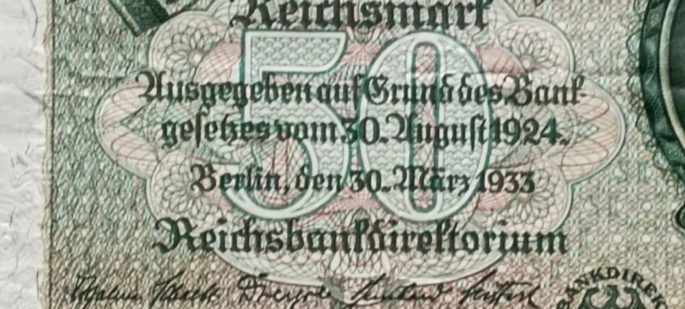Germania -50 Reichsmark 1933-