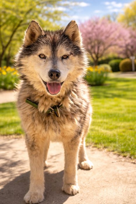 Хаски кобель ищет семью