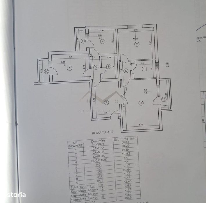 Apartament 3 camere pasaj Octav Bancila
