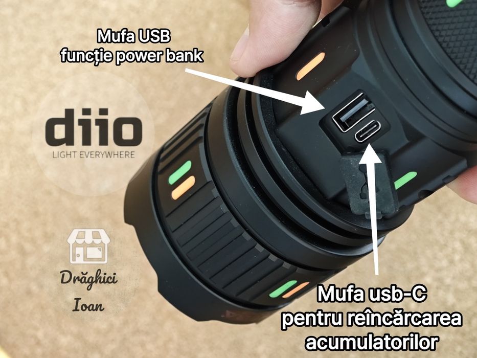 Lanterna M60 LASER TURBO - led M60 LASER pt.distanta < 1,4km] \ 4 acm