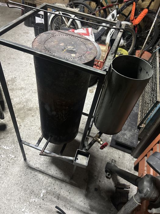 Soba pe ulei ars cu recuperator de caldura