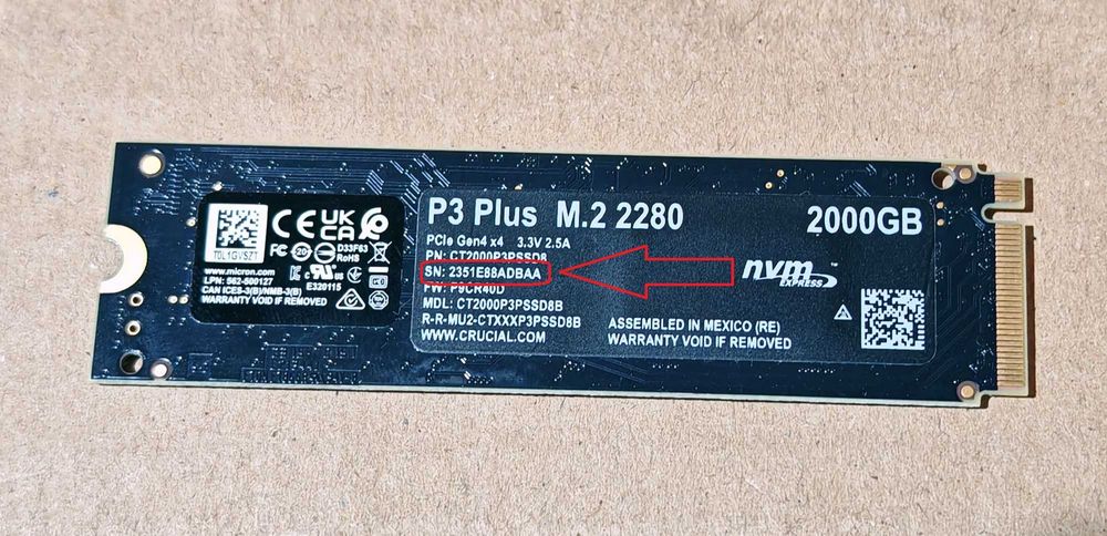 2TB 2000GB SSD NVMe WD BLACK SN770 Gen 4 M2 2280 четене-запис 5150-4850MB/sec 2TB 2000GB SSD NVMe Crucial P3 Plus Gen4 2280 четене-запис 5000-4200MB/s