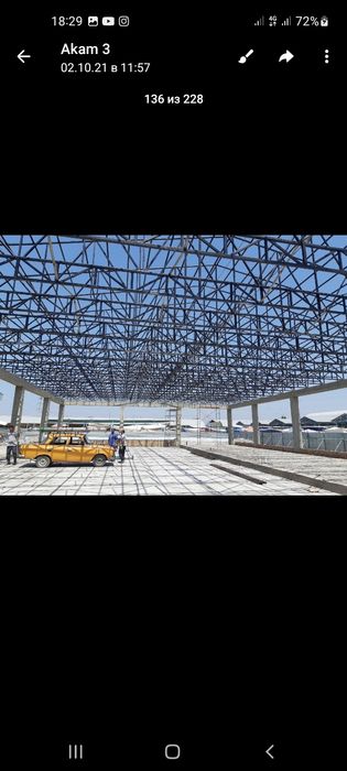 Контейнер профилидан, уголокдан том ёпиш хизмати