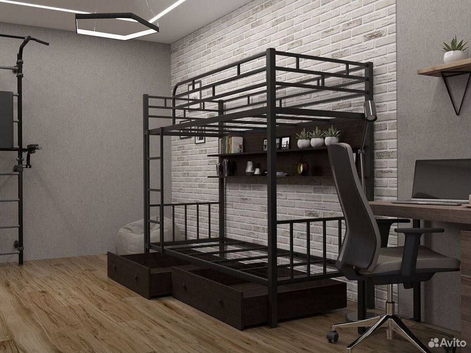 Двухъярусная Loft krovat темир крават metal kalavat Лофт