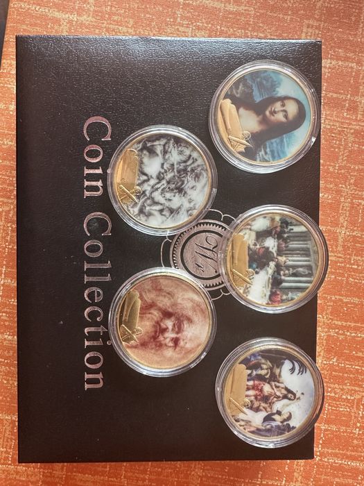 Комплект от 5 възпоменателни медала на Леонардо да Вимчи