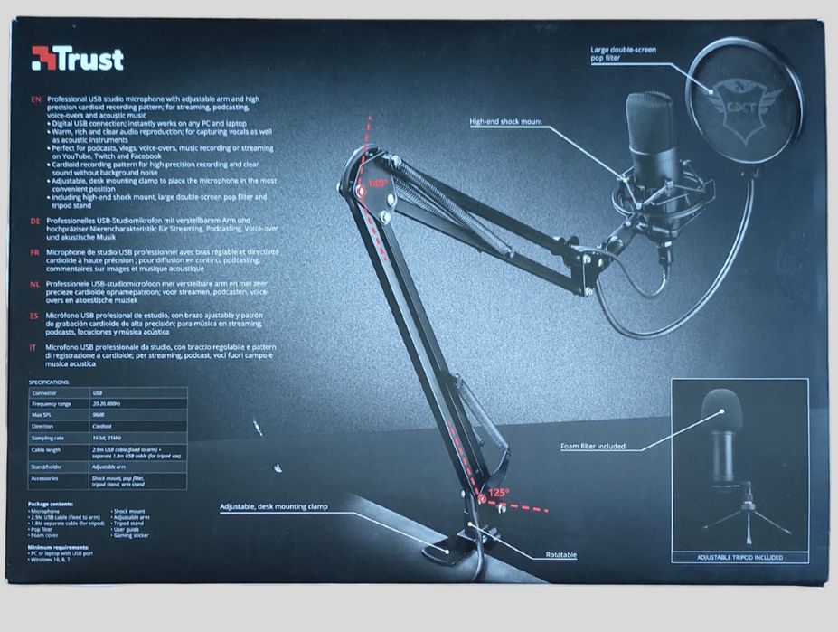 Микрофон игровой Trust GXT 252 emita plus