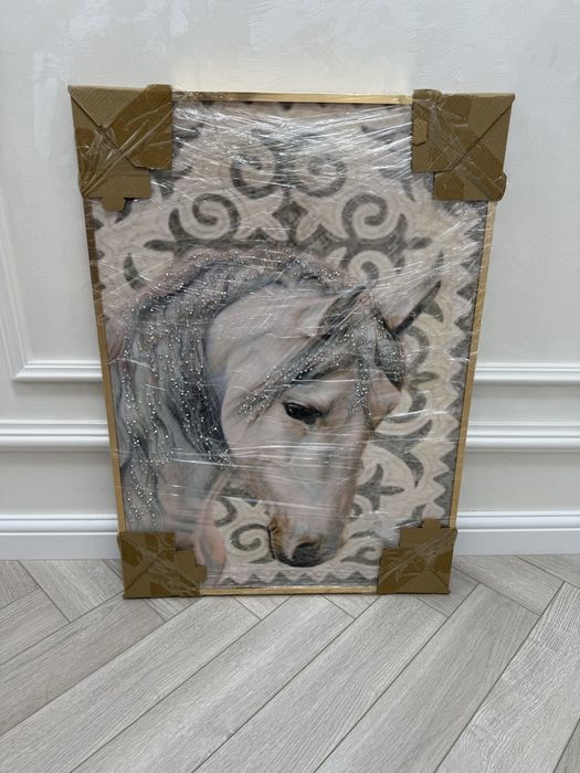 Картина лошади стекло