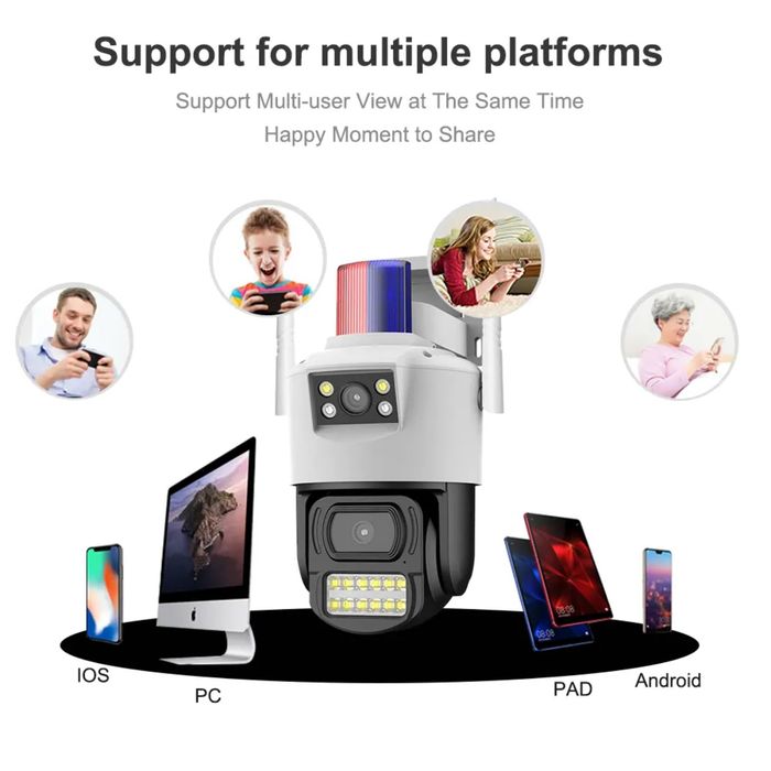 WiFi Външна Двупосочна Камера два обектива ,Цветно нощно виждане