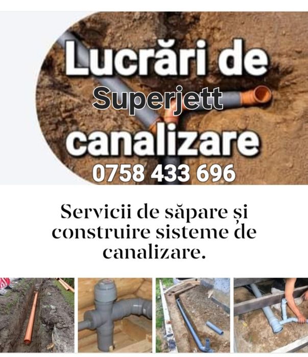 Instalator sanitar,lucrări canalizare desfundare canalizare