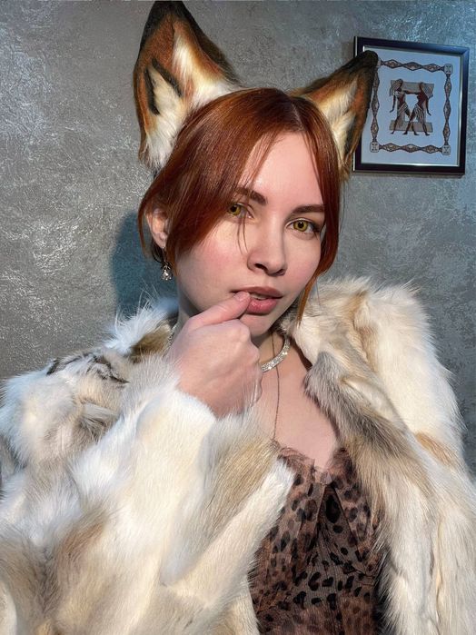 Шуба из натуральной шерсти, заяц