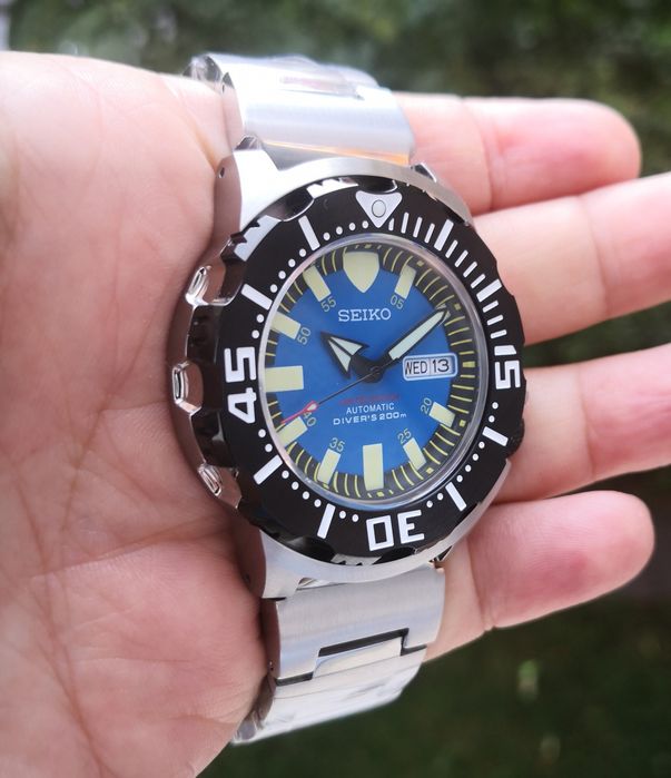 Ceas automatic Seiko Monster Mod Prospex Diver bratara metalica