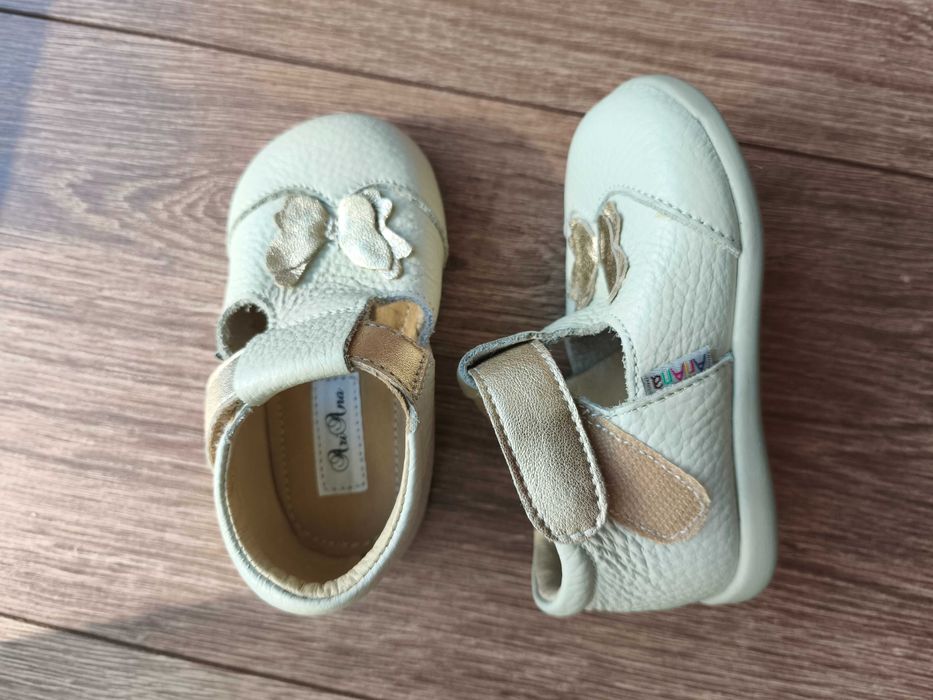 Pantofi barefoot fetiță din piele naturala Ariana Shose, mărimea 20