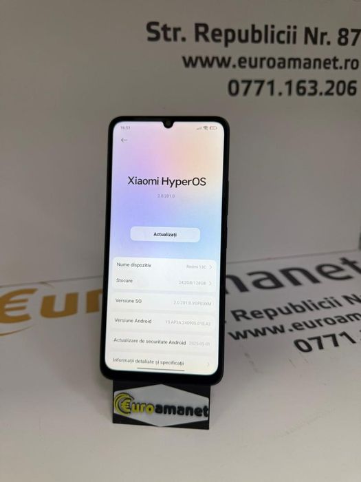 Telefon mobil Xiaomi Redmi 13C, 4GB RAM, 128GB, Midnight Black -G-