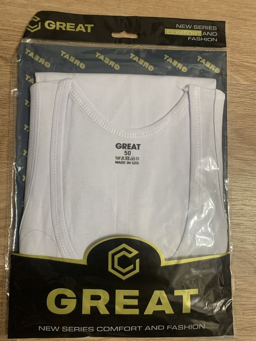 Майки мужские белые х/ б