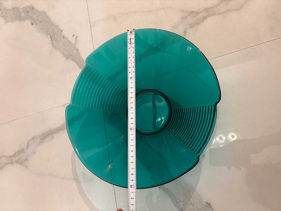 Bol mare turcoaz verde smarald stil Memphis design Italia anii 1980 stare ca nou