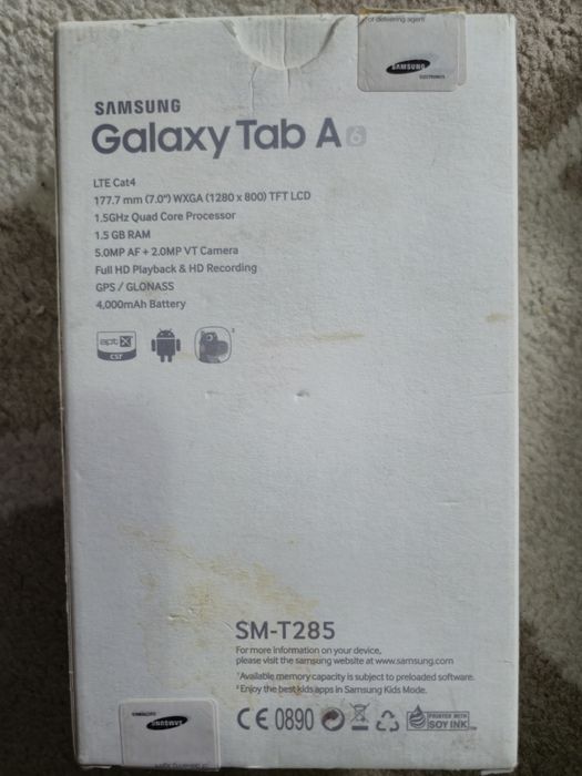 Tabletă Samsung Galaxy Tab A6 (SM-T285) - 7.0", 4G LTE, cu cutie