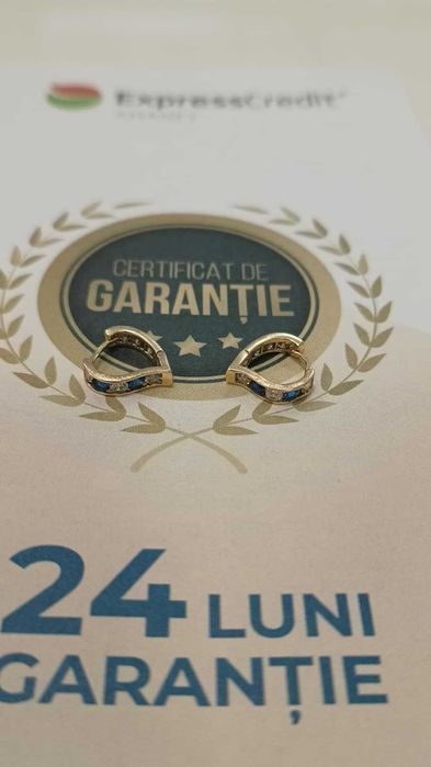 [AG24 Harlau B.45915.4] Cercei aur 14k 1.82gr - Garantie 2 ani!