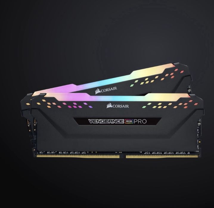 VENGEANCE® RGB PRO 16 ГБ (2 × 8 ГБ) DDR4 DRAM 3200 МГц C16 — черный