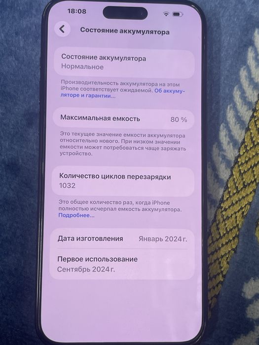 15 PRO MAX 512 ESIM АКБ 80%