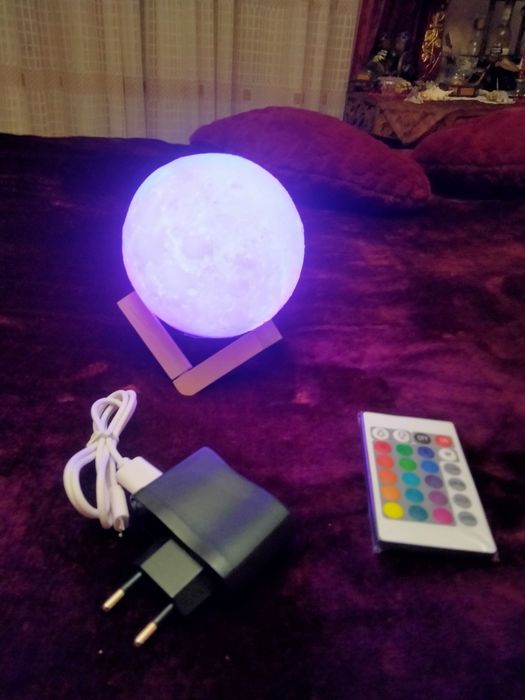 Лед лампа 3D луна