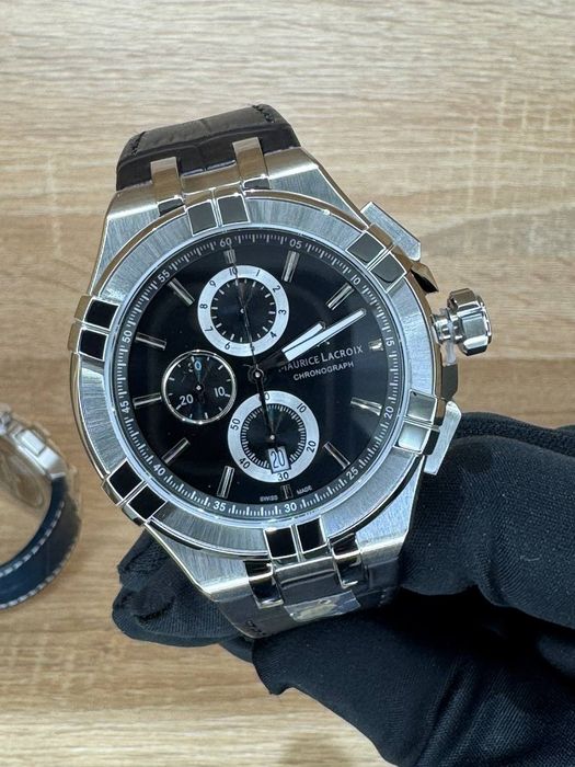 Новое поступление на кожаном ремне Maurice Lacroix Chronograph (кварц)