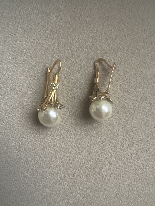 Золото серги бриллиант 12 гр