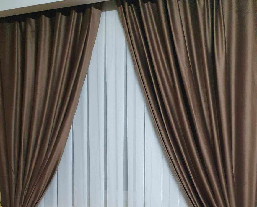 Draperii catifea  ,nisip și catifea imprimată